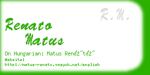 renato matus business card